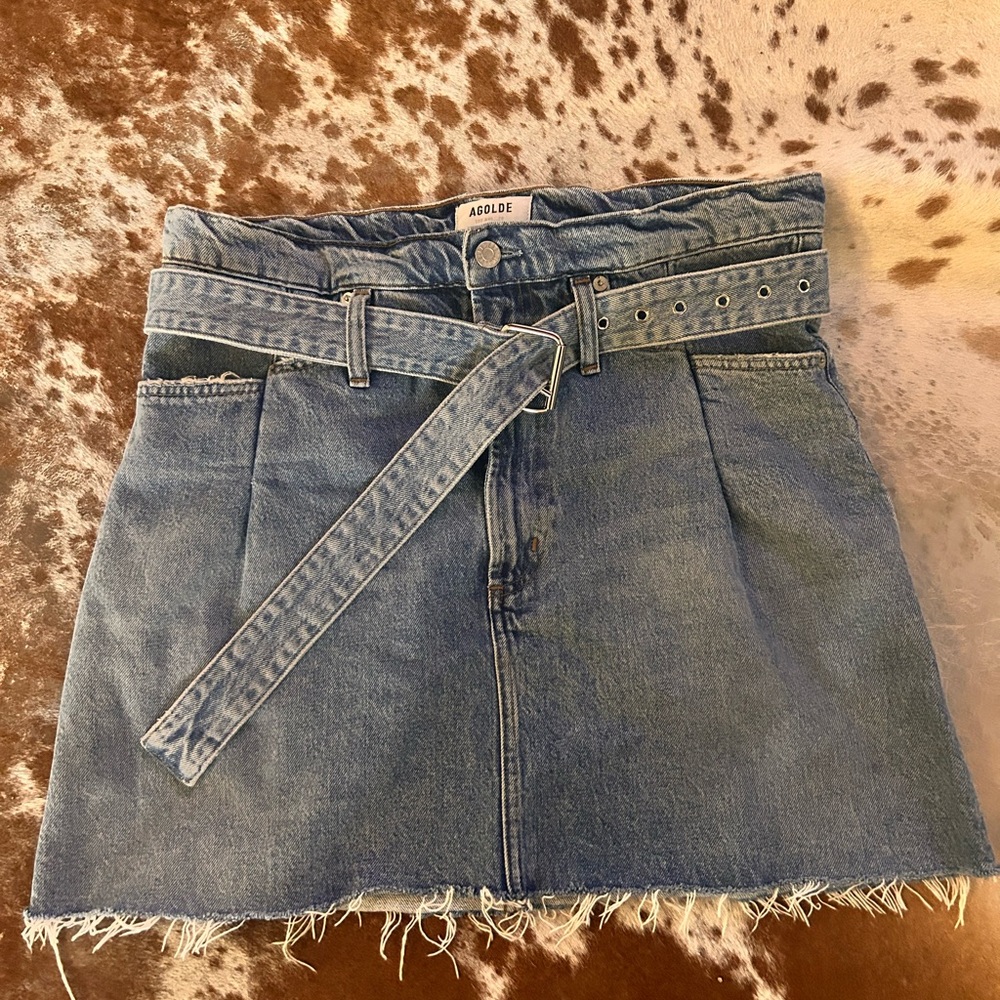 Agolde 90's Reworked Denim Mini - Picture 2 of 4